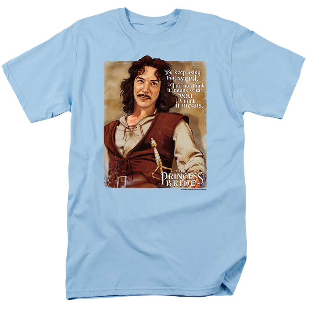 Princess Bride - Word - Adult Unisex Short Sleeve T-Shirt - Blue