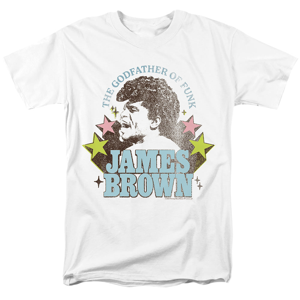 James Brown - Star Godfather - Adult Unisex Short Sleeve T-Shirt - White