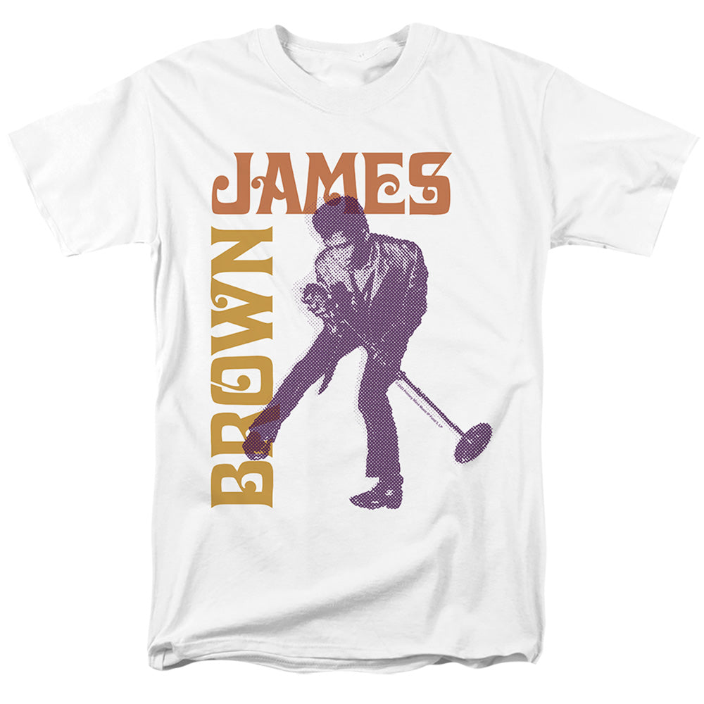 James Brown - Godfather Of Funk Checkerboard - Adult Unisex T-Shirt - White