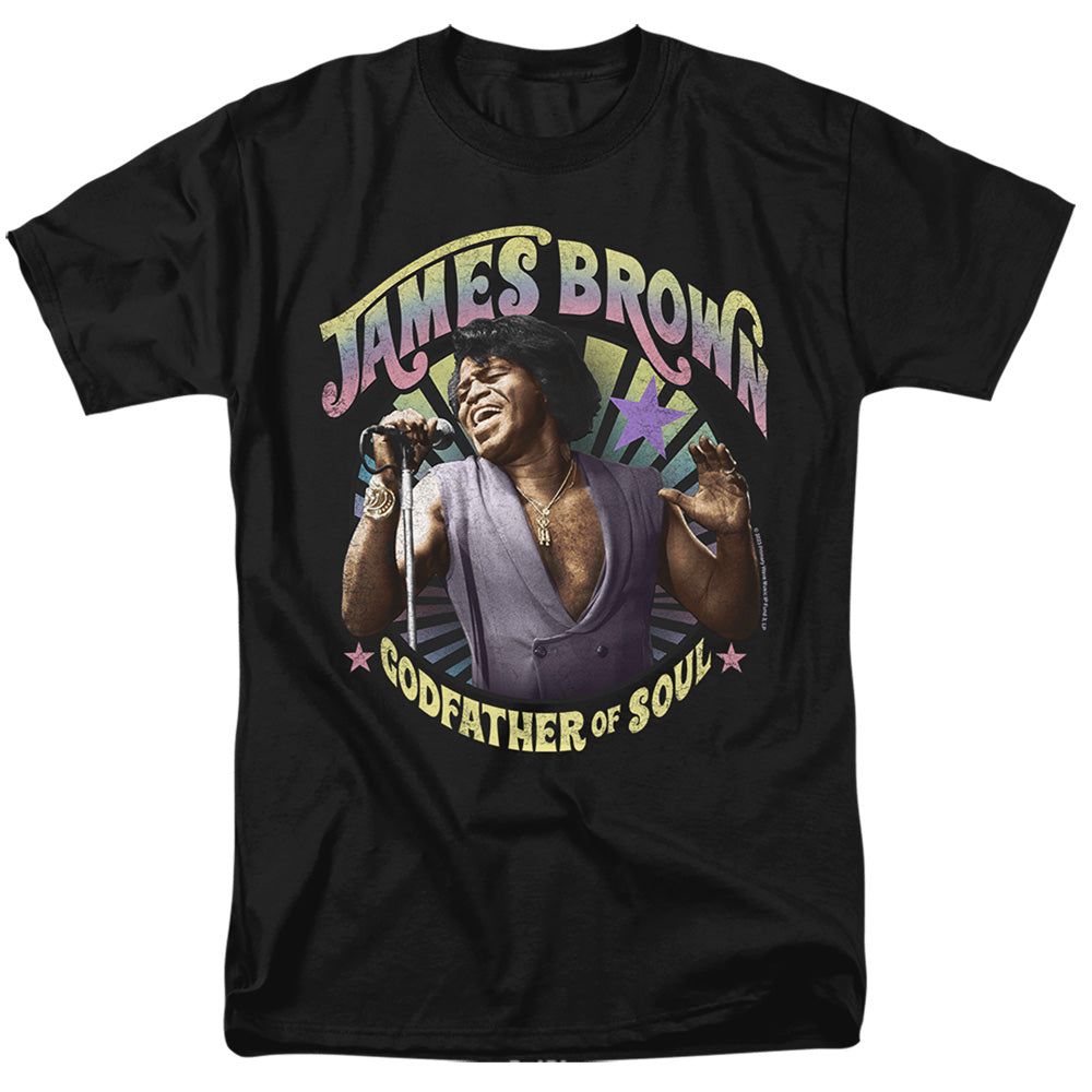 James Brown - Godfather Of Soul - Adult Unisex Short Sleeve T-Shirt - Gray
