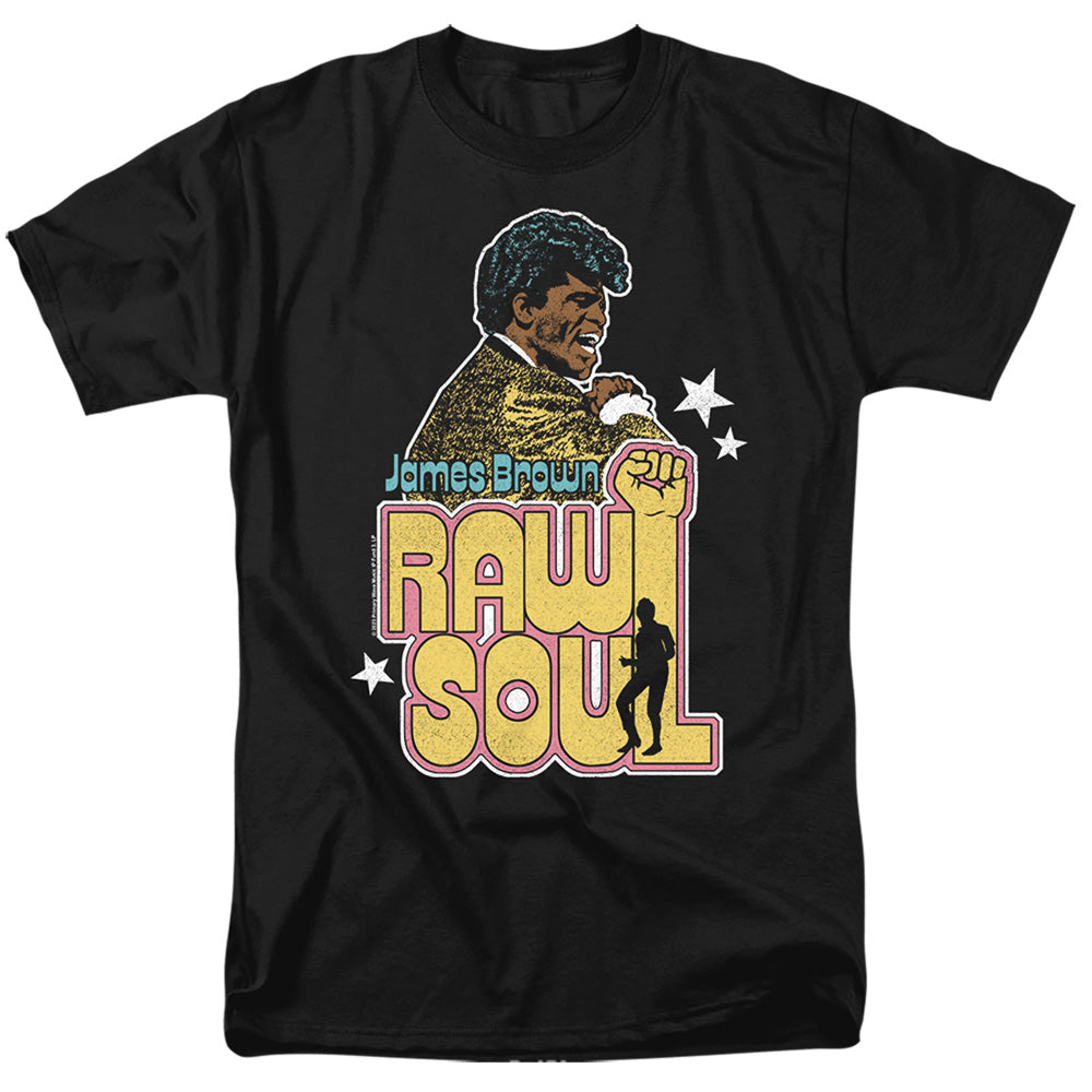 James Brown - Raw Soul - Adult Unisex Short Sleeve T-Shirt - Gray