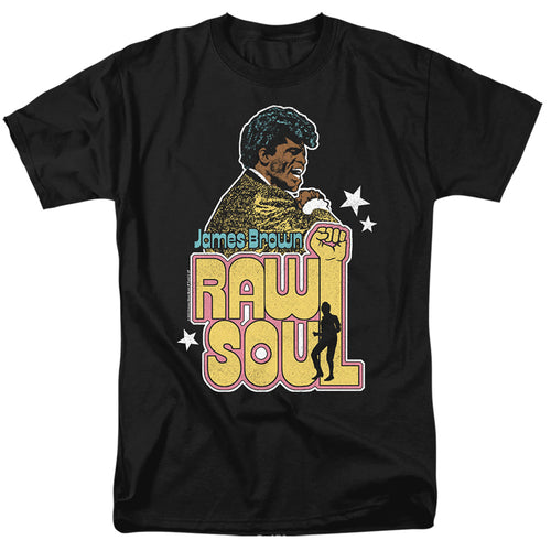 James Brown - Raw Soul - Adult Unisex Short Sleeve T-Shirt - Gray