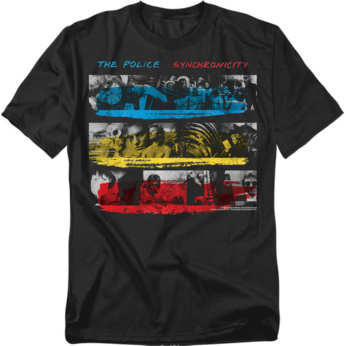 The Police - Syncronicity - Adult Unisex Short Sleeve T-Shirt - Black