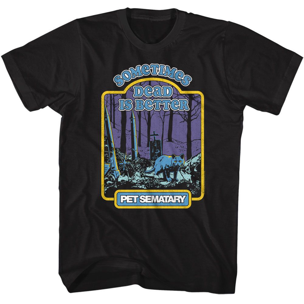 Pet Sematary - Storybook Sematary - American Classics - Solid Black Adult Short Sleeve T-Shirt