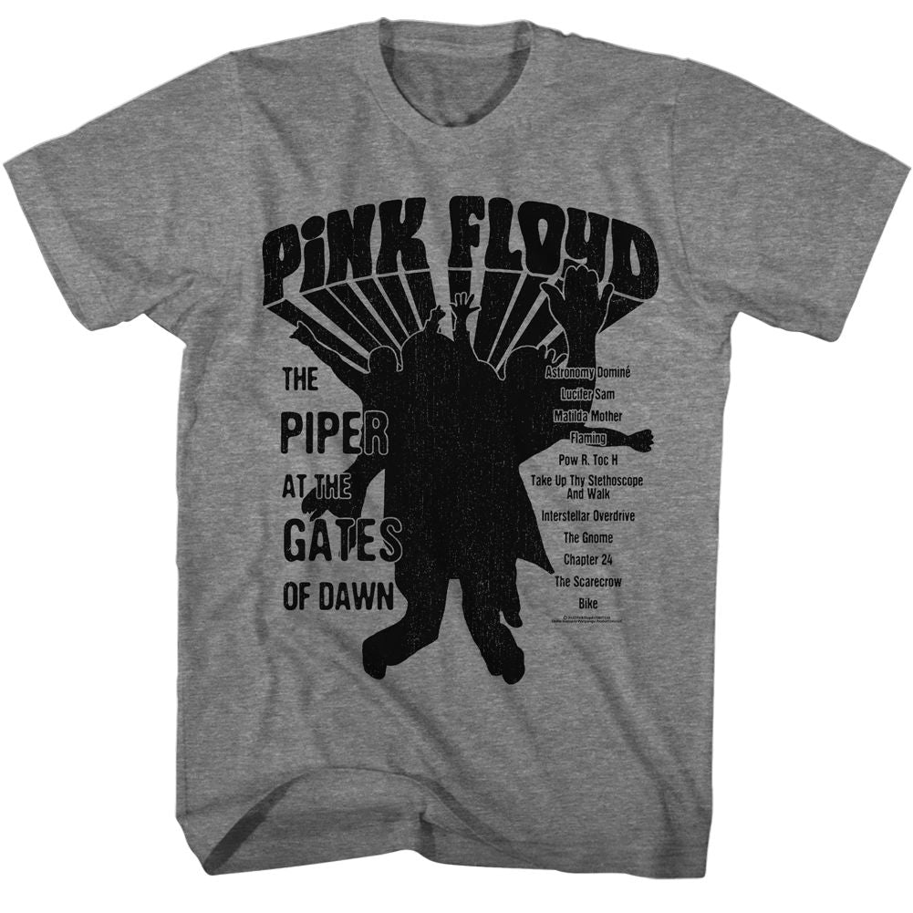 Pink Floyd - Piper - American Classics - Heather Gray Adult Short Sleeve T-Shirt