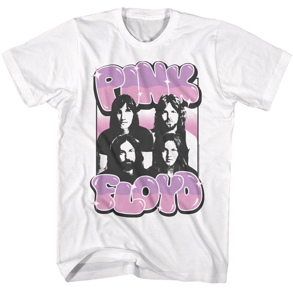 Pink Floyd - Puff Text - American Classics - Solid White Adult Short Sleeve T-Shirt