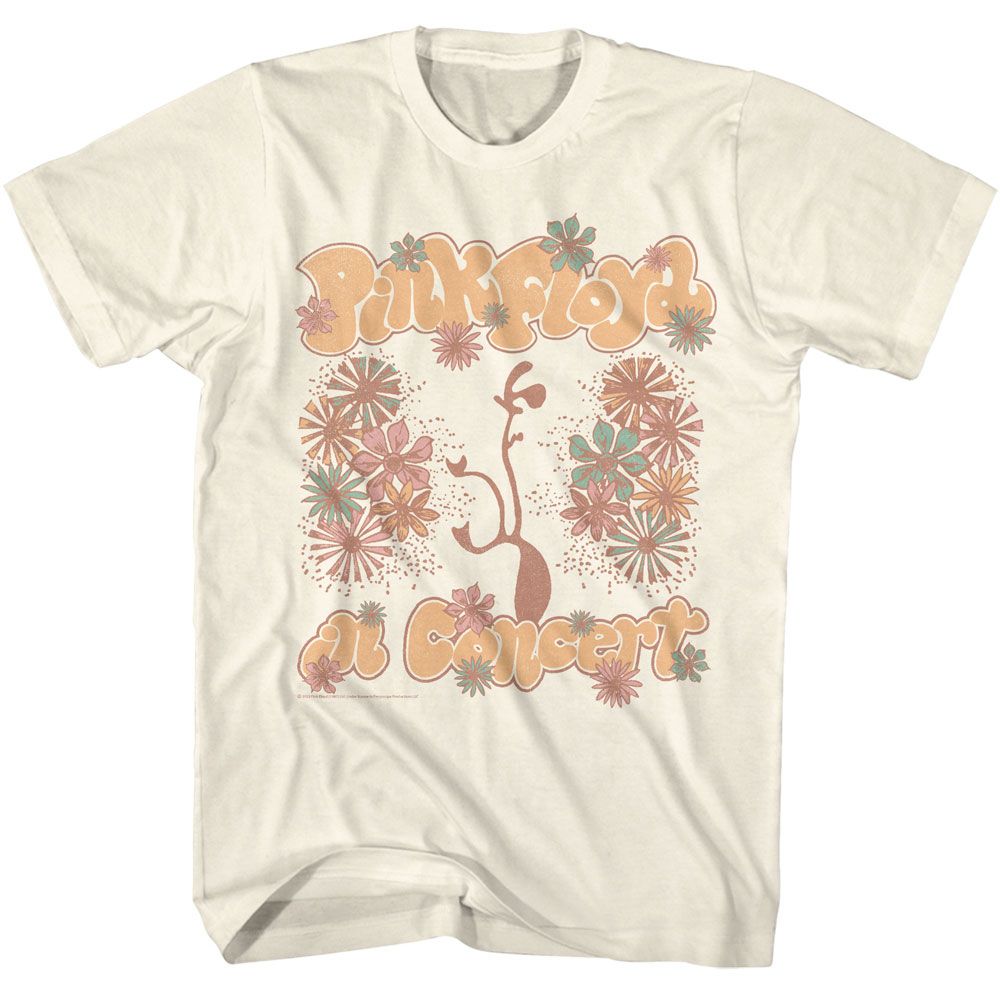 Pink Floyd - Floral Lungs - American Classics - Solid Off-White Adult Short Sleeve T-Shirt