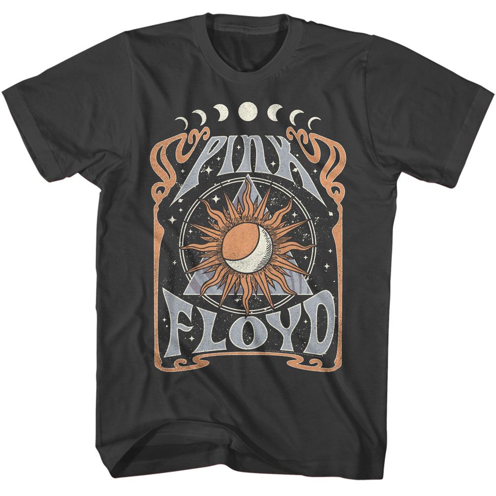 Pink Floyd - Sun And Moon - American Classics - Solid Gray Adult Short Sleeve T-Shirt