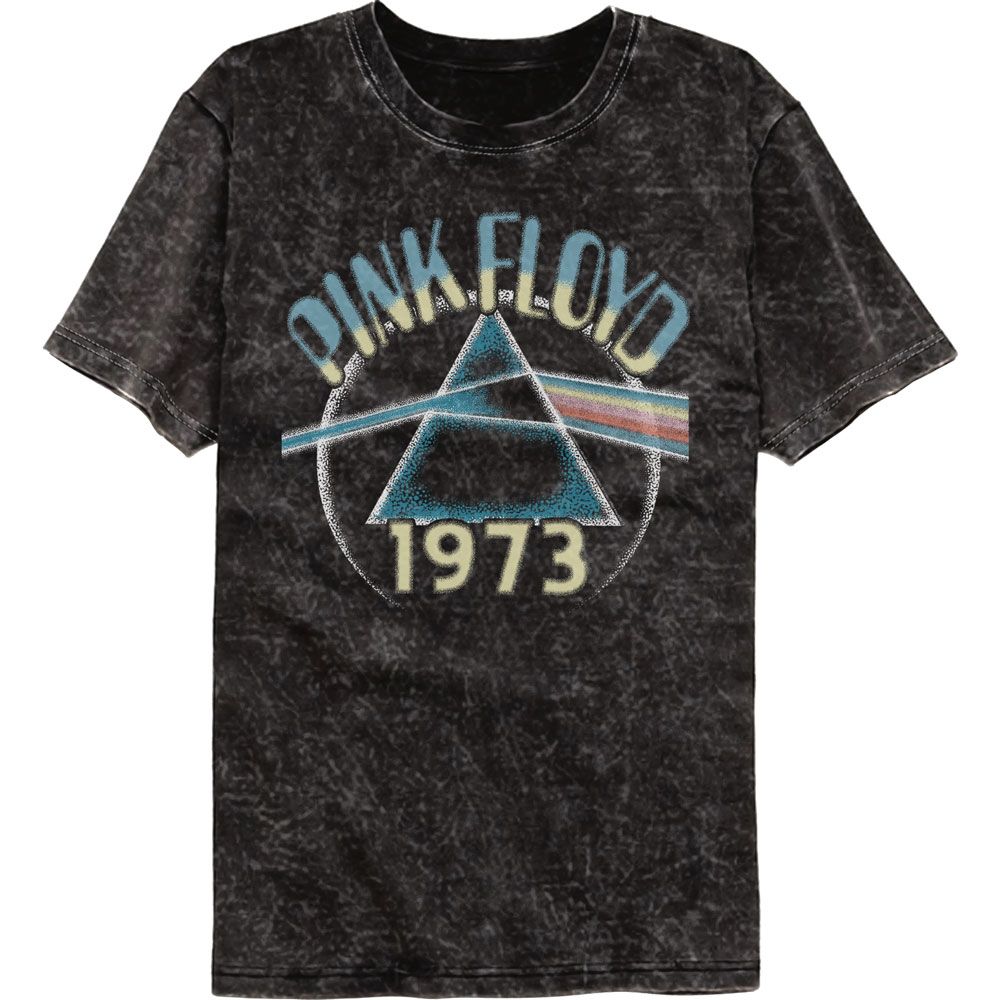 Pink Floyd Dotty Texture Circle Officially Licensed Adult Short Sleeve Mineral Wash T-Shirt