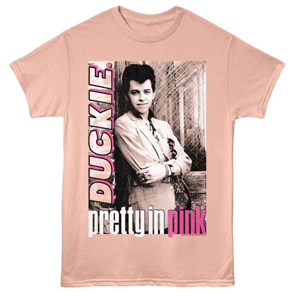 Pretty In Pink - Duckie Lean - Orange - Front Print Solid Adult Unisex Short Sleeve T-Shirt