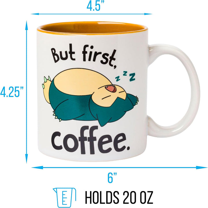 Nintendo Pokemon Snorlax But First Coffee Mug 20 Ounces