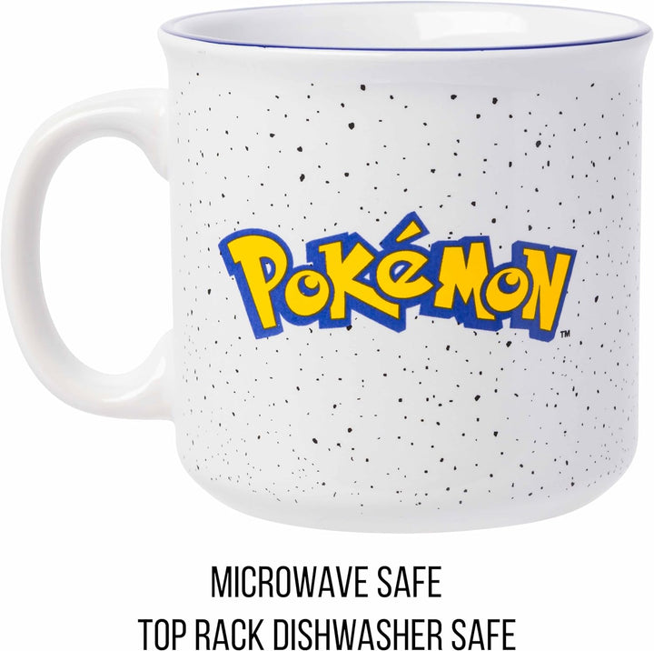 Nintendo Pokemon Bulbasaur Squirtle Slowpoke Snorlax Pikachu Charmander & More Grid Camper Mug 20 Ounces