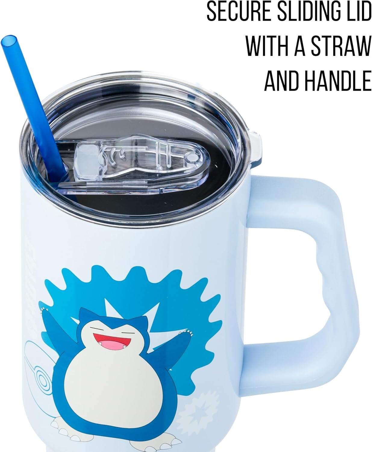 Silver Buffalo - Pokemon - Snorlax Icon Type - 40 oz Stainless Steel Tumbler