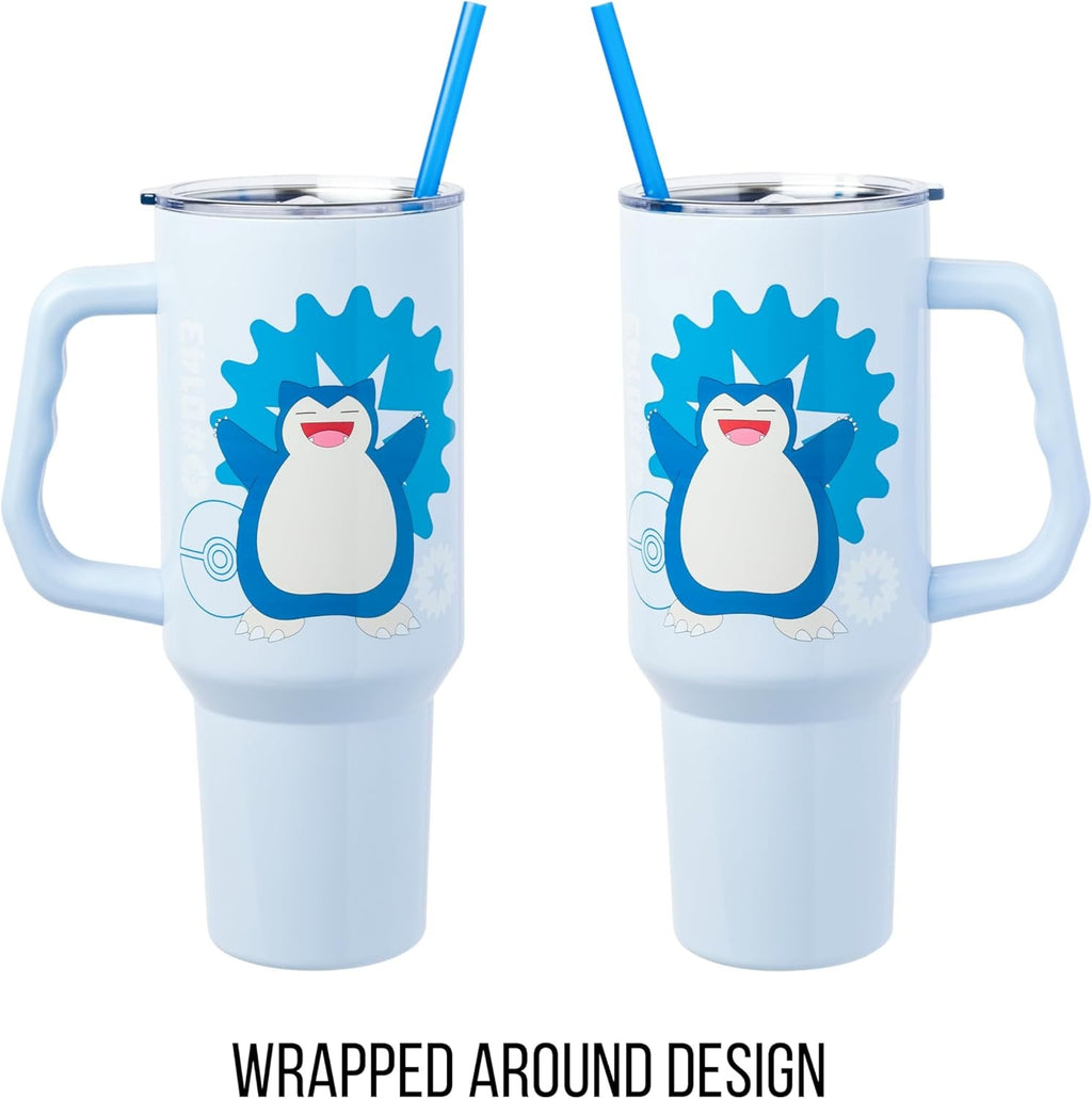 Silver Buffalo - Pokemon - Snorlax Icon Type - 40 oz Stainless Steel Tumbler