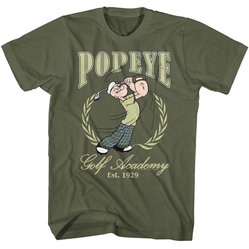 Popeye - Golf Academy - American Classics - Adult Short Sleeve T-Shirt