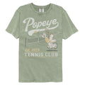 Popeye - Tennis Club Est 1929 - American Classics - Solid Green Adult Short Sleeve Comfort Color T-Shirt