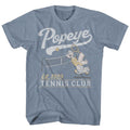 Popeye Tennis Club Est 1929 American Classics Adult Heather Short Sleeve T-Shirt