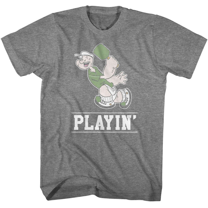 Popeye - Playin - American Classics - Adult Short Sleeve T-Shirt