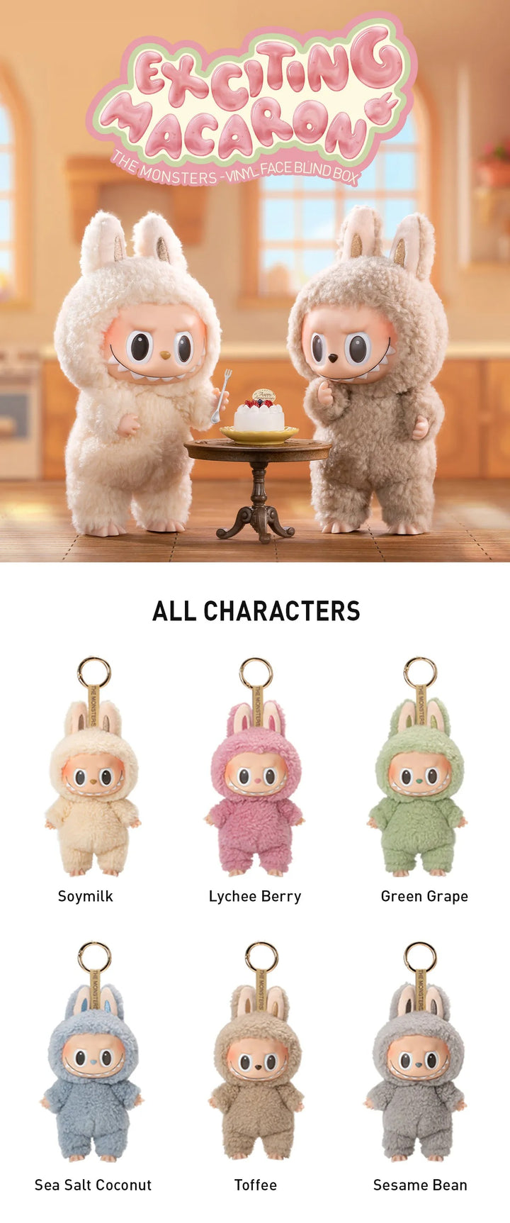 Pop Mart - The Monsters - Exciting Macaron Vinyl Face Blind Box