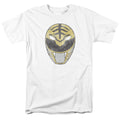 Power Rangers - White Ranger Mask - Adult Unisex Short Sleeve T-Shirt - White