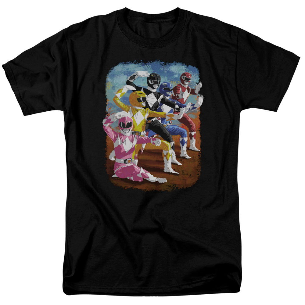 Power Rangers - Impressionist Rangers - Adult Unisex T-Shirt - Black