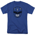 Power Rangers - Blue Ranger Mask - Adult Unisex Short Sleeve T-Shirt - Blue