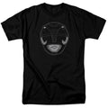 Power Rangers - Black Ranger Mask - Adult Unisex Short Sleeve T-Shirt - Black