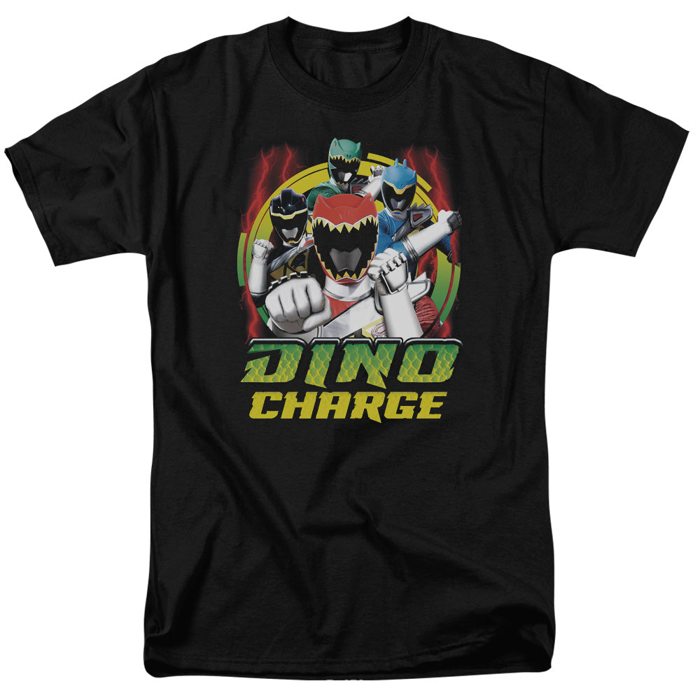 Power Rangers - Dino Lightning - Adult Unisex Short Sleeve T-Shirt - Black
