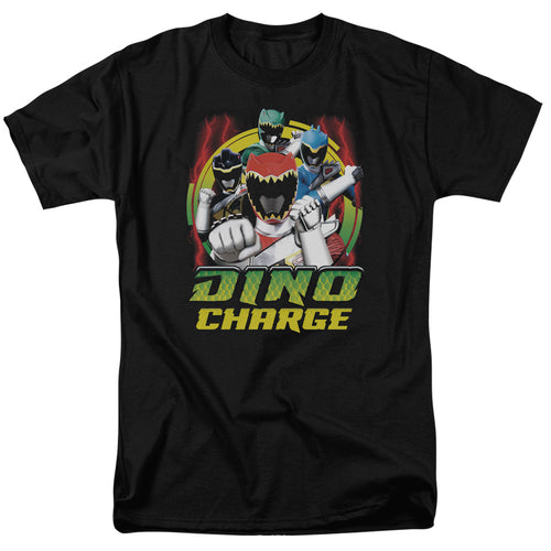 Power Rangers - Dino Lightning - Adult Unisex Short Sleeve T-Shirt - Black