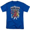 Power Rangers - Team Lineup - Adult Unisex Short Sleeve T-Shirt - Blue