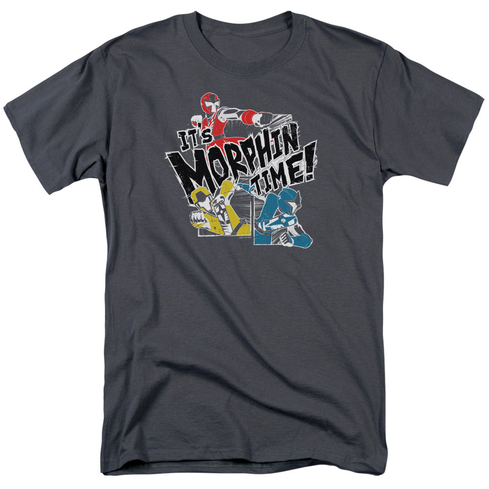Power Rangers - Panels - Adult Unisex Short Sleeve T-Shirt - Gray