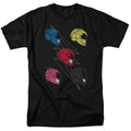 Power Rangers - Line Helmets - Adult Unisex Short Sleeve T-Shirt - Black
