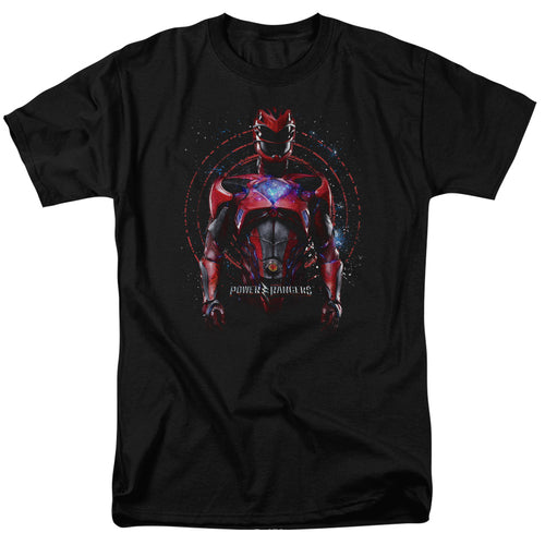 Power Rangers - Red Ranger - Adult Unisex Short Sleeve T-Shirt - Black