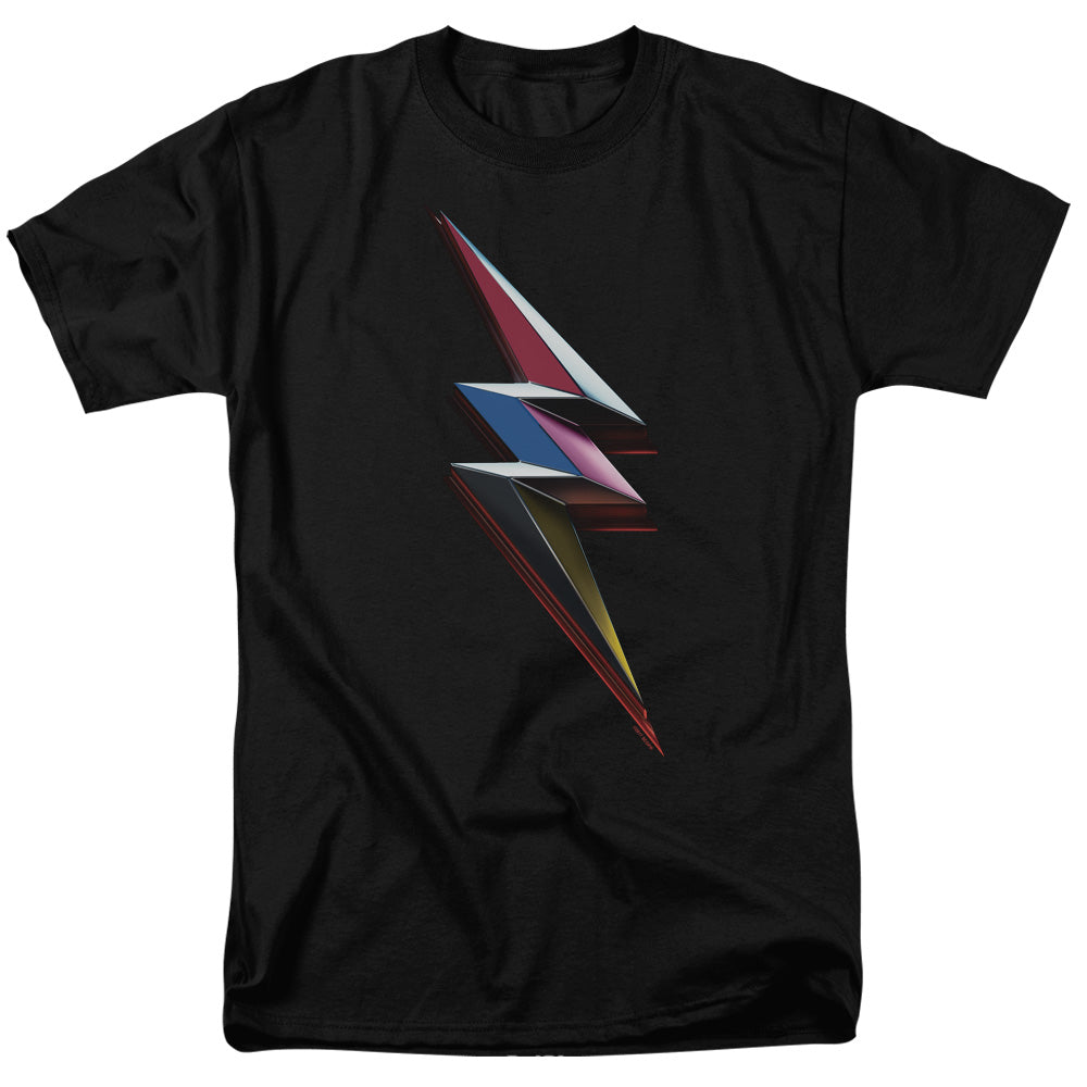 Power Rangers - Movie Bolt - Adult Unisex Short Sleeve T-Shirt - Black