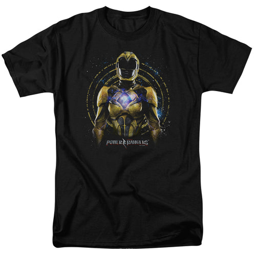 Power Rangers - Yellow Ranger - Adult Unisex Short Sleeve T-Shirt - Black