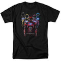 Power Rangers - Team Of Rangers - Adult Unisex Short Sleeve T-Shirt - Black