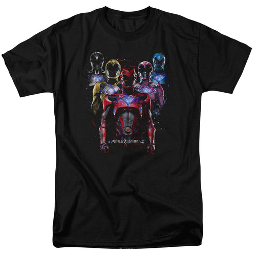 Power Rangers - Team Of Rangers - Adult Unisex Short Sleeve T-Shirt - Black