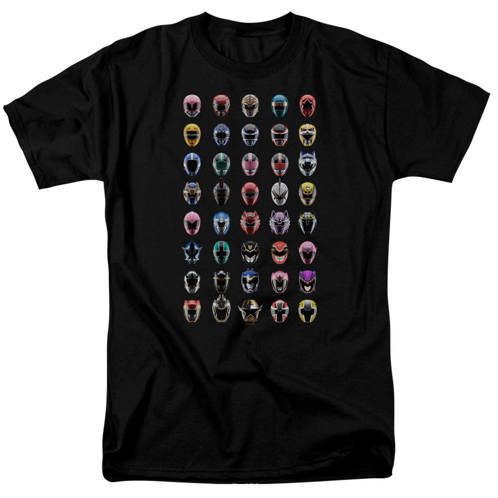 Power Rangers - Visual Timeline - Adult Unisex Short Sleeve T-Shirt - Black