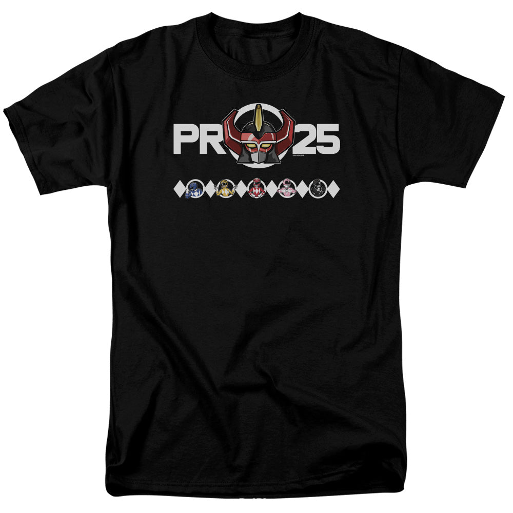 Power Rangers - Megazord 25 - Adult Unisex Short Sleeve T-Shirt - Black