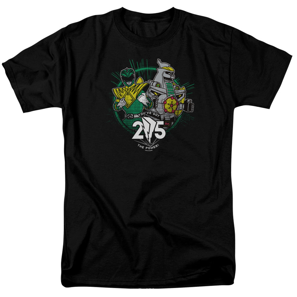 Power Rangers - Green 25 - Adult Unisex Short Sleeve T-Shirt - Black