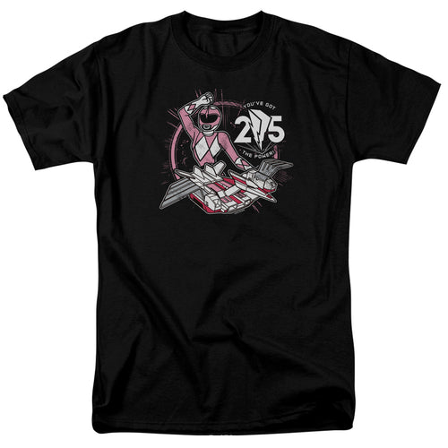 Power Rangers - Pink 25 - Adult Unisex Short Sleeve T-Shirt - Black