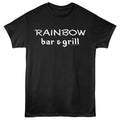 Rainbow Bar And Grill - Logo - Front Print Adult Short Sleeve Solid T-Shirt - Black