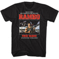 Rambo - Text Stack - American Classics - Solid Black Adult Short Sleeve T-Shirt