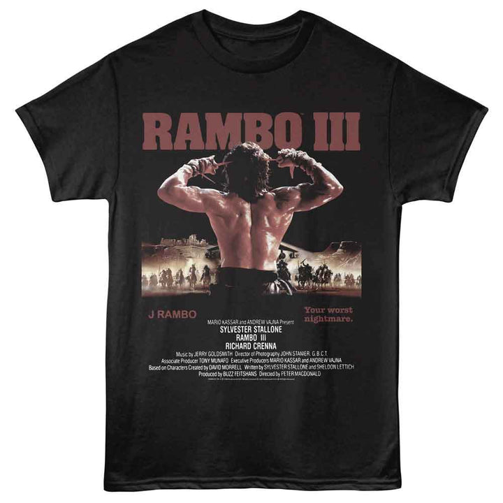 Rambo - Worst Nightmare - Adult Short Sleeve T-Shirt - Black