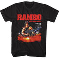 Rambo - No Man No Law - American Classics - Solid Black Adult Short Sleeve T-Shirt