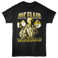 Ric Flair - Gold Wooooo - Front Print Adult Short Sleeve Solid T-Shirt - Black