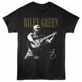 Riley Green - Guitar Signature - Front Print Adult Short Sleeve Solid T-Shirt - Black