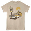 Riley Green - Duck Blind Truck - Front Print Adult Short Sleeve Solid T-Shirt - Sand