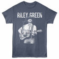 Riley Green - Grunge - Front Print Adult Short Sleeve Heather T-Shirt - Navy Heather