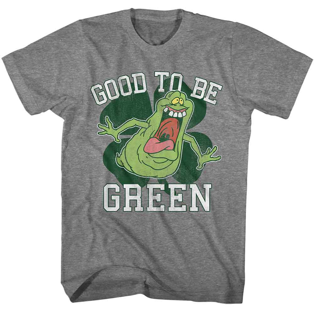 The Real Ghostbusters - Good To Be Green - American Classics - Solid Gray Adult Short Sleeve T-Shirt